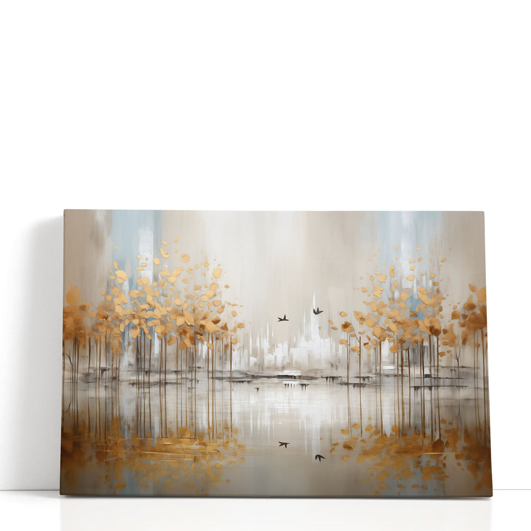 Wings Through Golden Woodlands - Canvas Print Wall Art