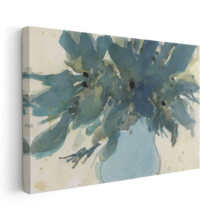 Blue Vintage Charm II - Canvas Print Wall Art