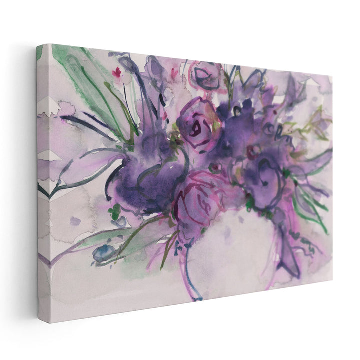 Lavender Floral Splendor I - Canvas Print Wall Art