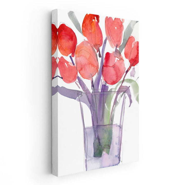 My Red Tulips I - Canvas Print Wall Art