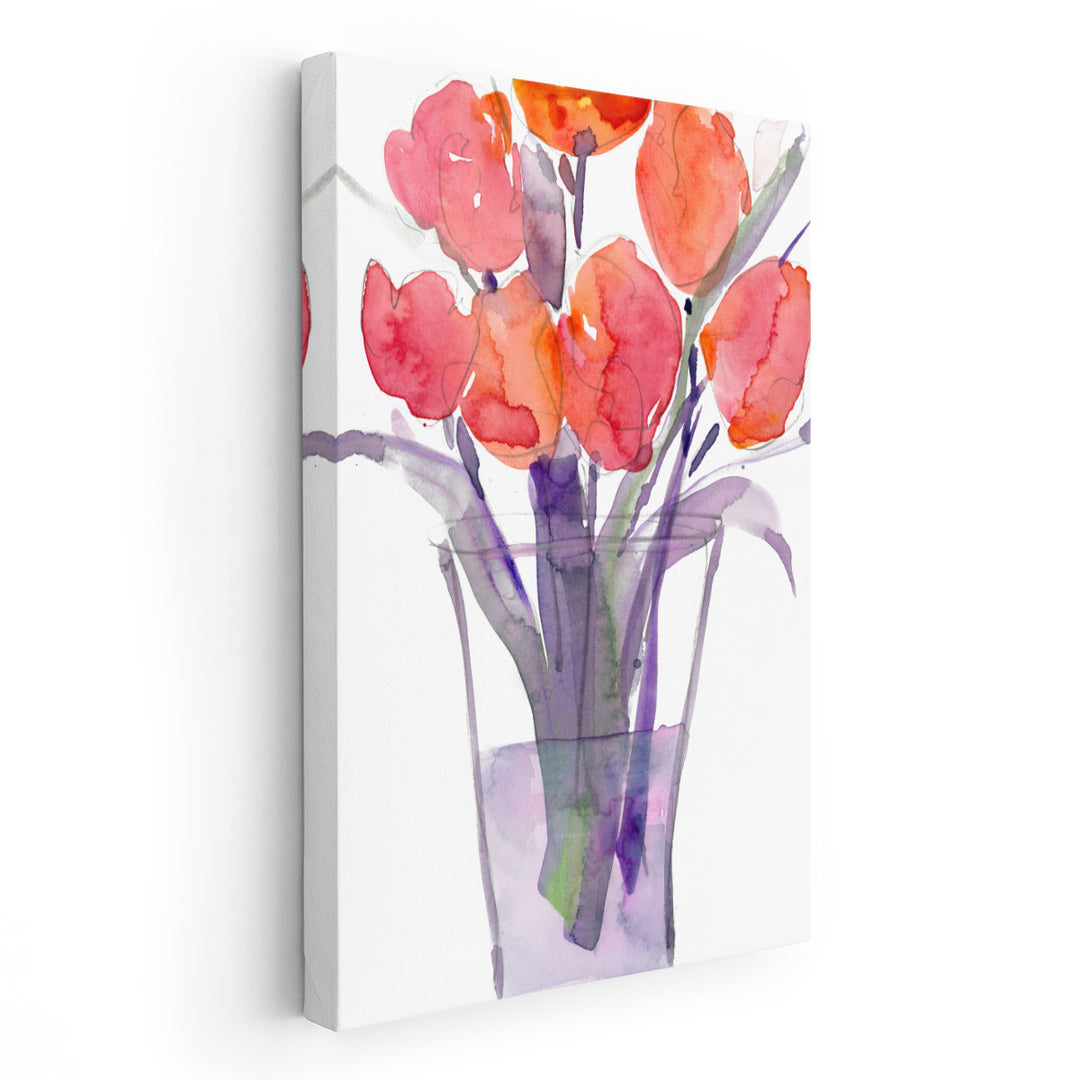 My Red Tulips II - Canvas Print Wall Art