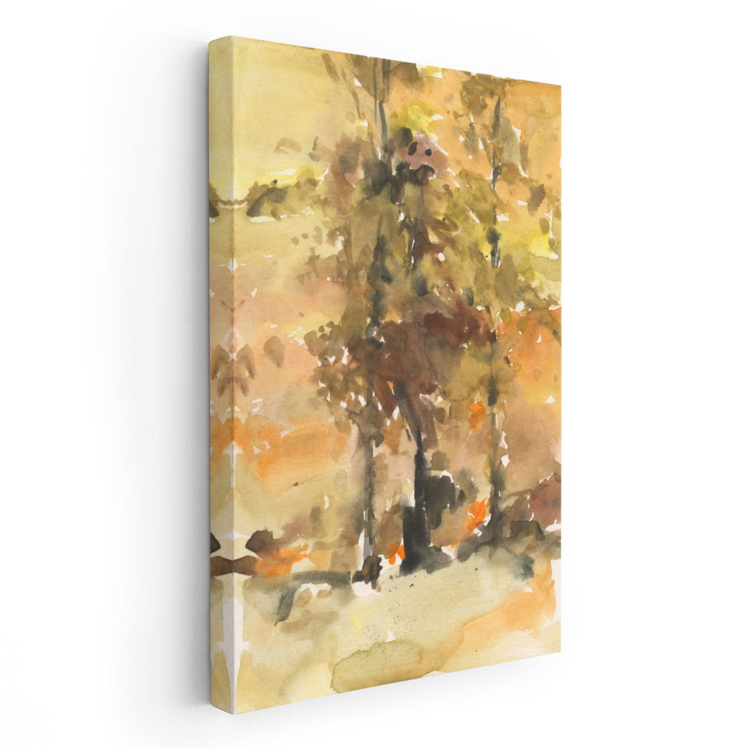 Fall Foliage Watercolor I - Canvas Print Wall Art