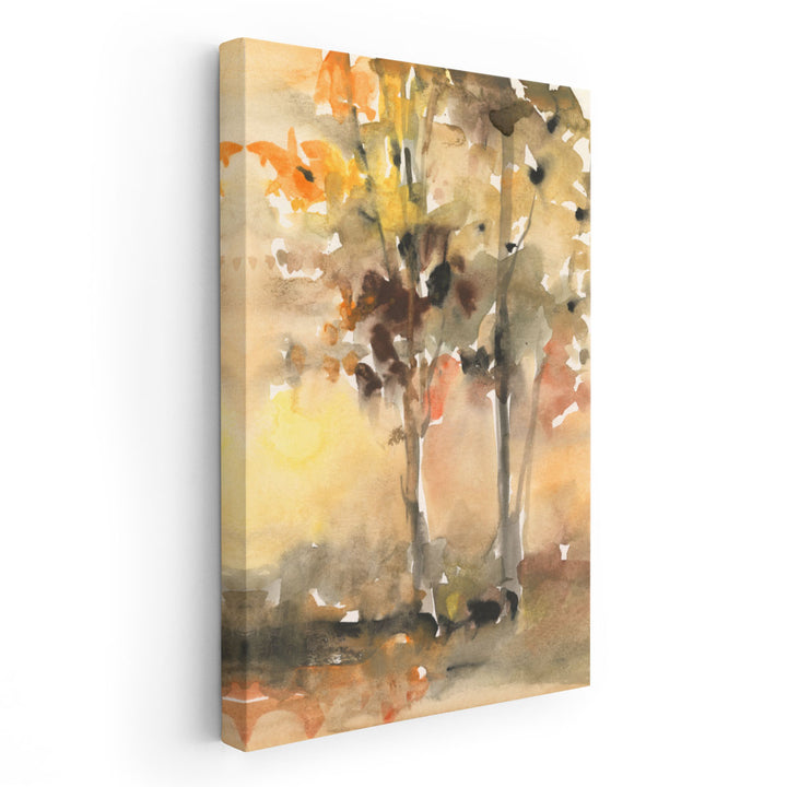 Fall Foliage Watercolor II - Canvas Print Wall Art