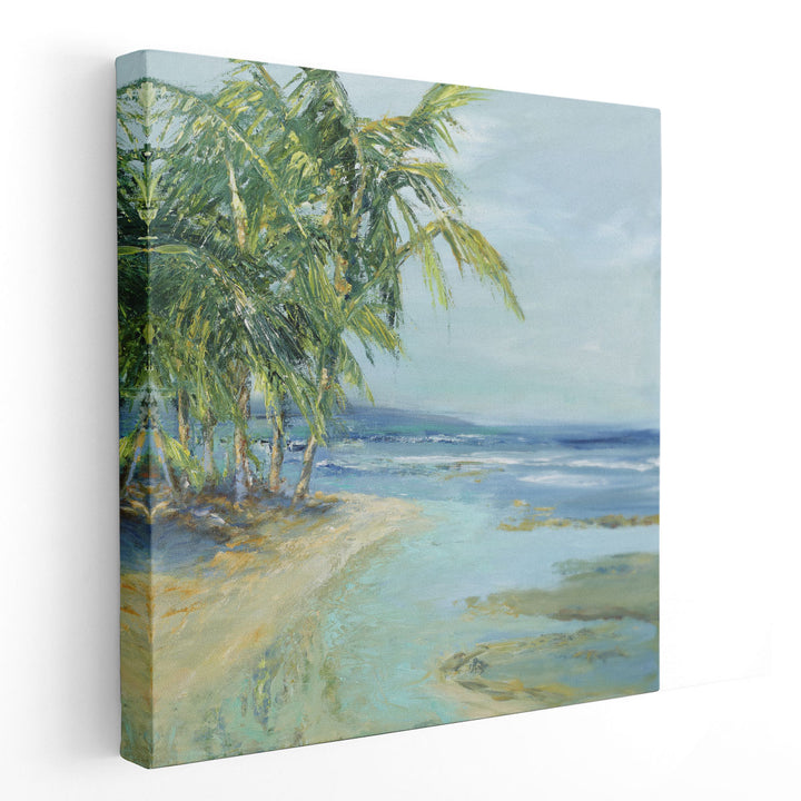 Blue Coastal Lagoon - Canvas Print Wall Art