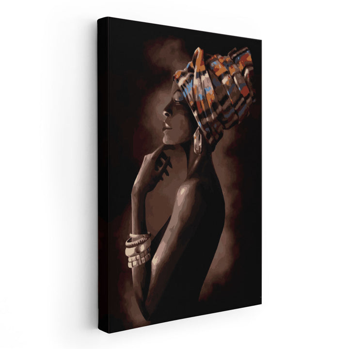 Beautiful African Woman in the Tropic - Canvas Print Wall Art