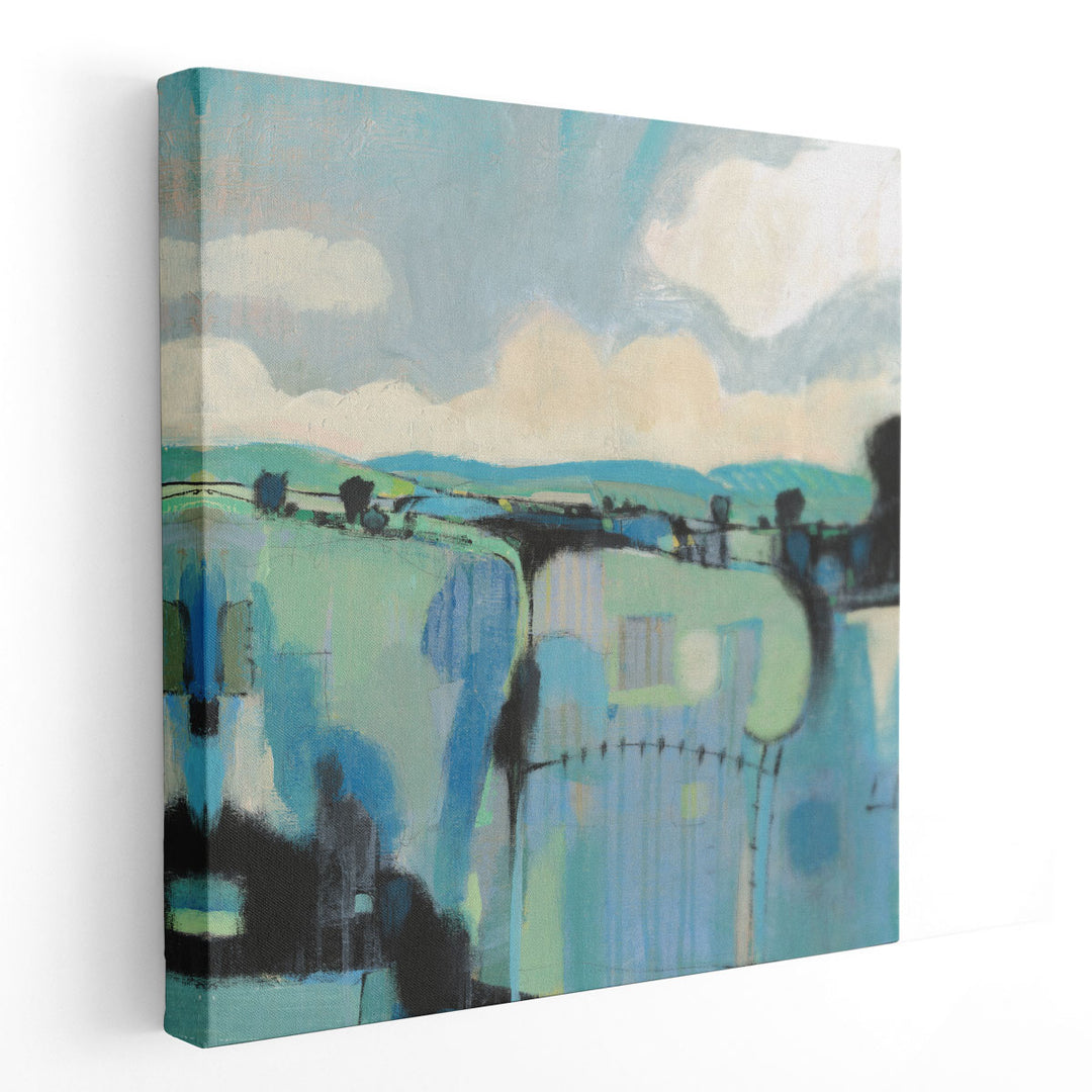 Abstract Shades of Blue II - Canvas Print Wall Art