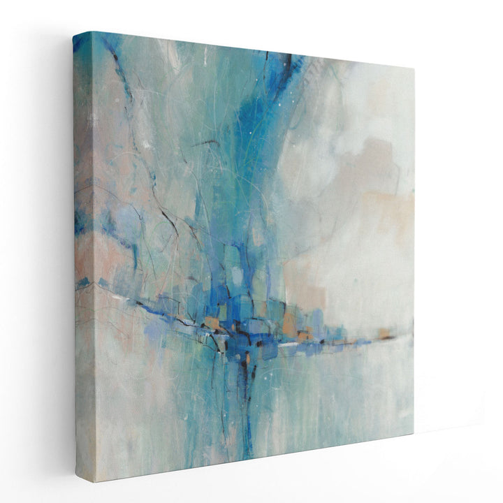 Blue Stone Abstract I - Canvas Print Wall Art