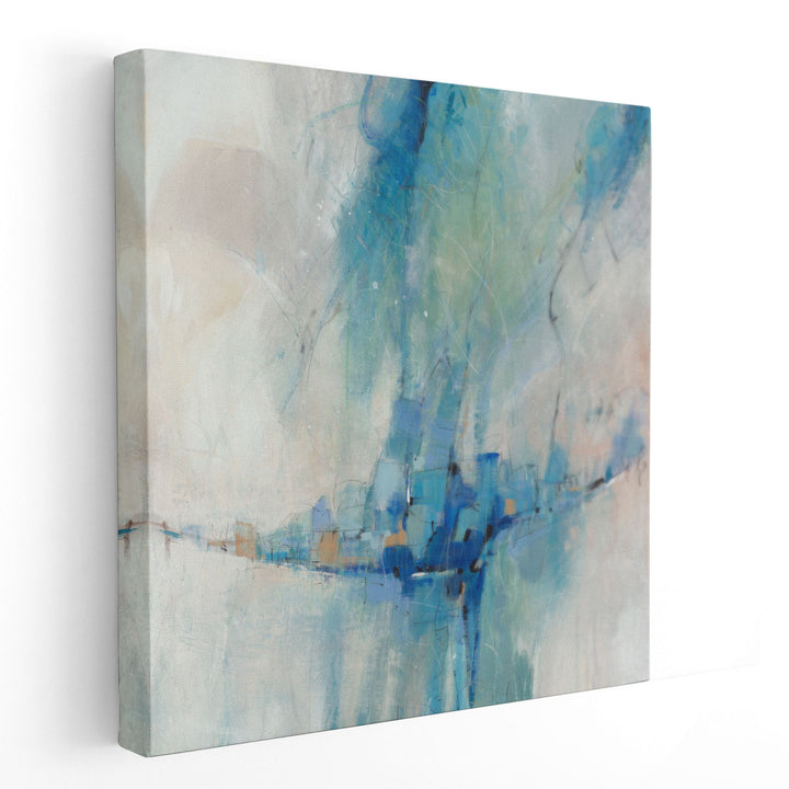 Blue Stone Abstract II - Canvas Print Wall Art