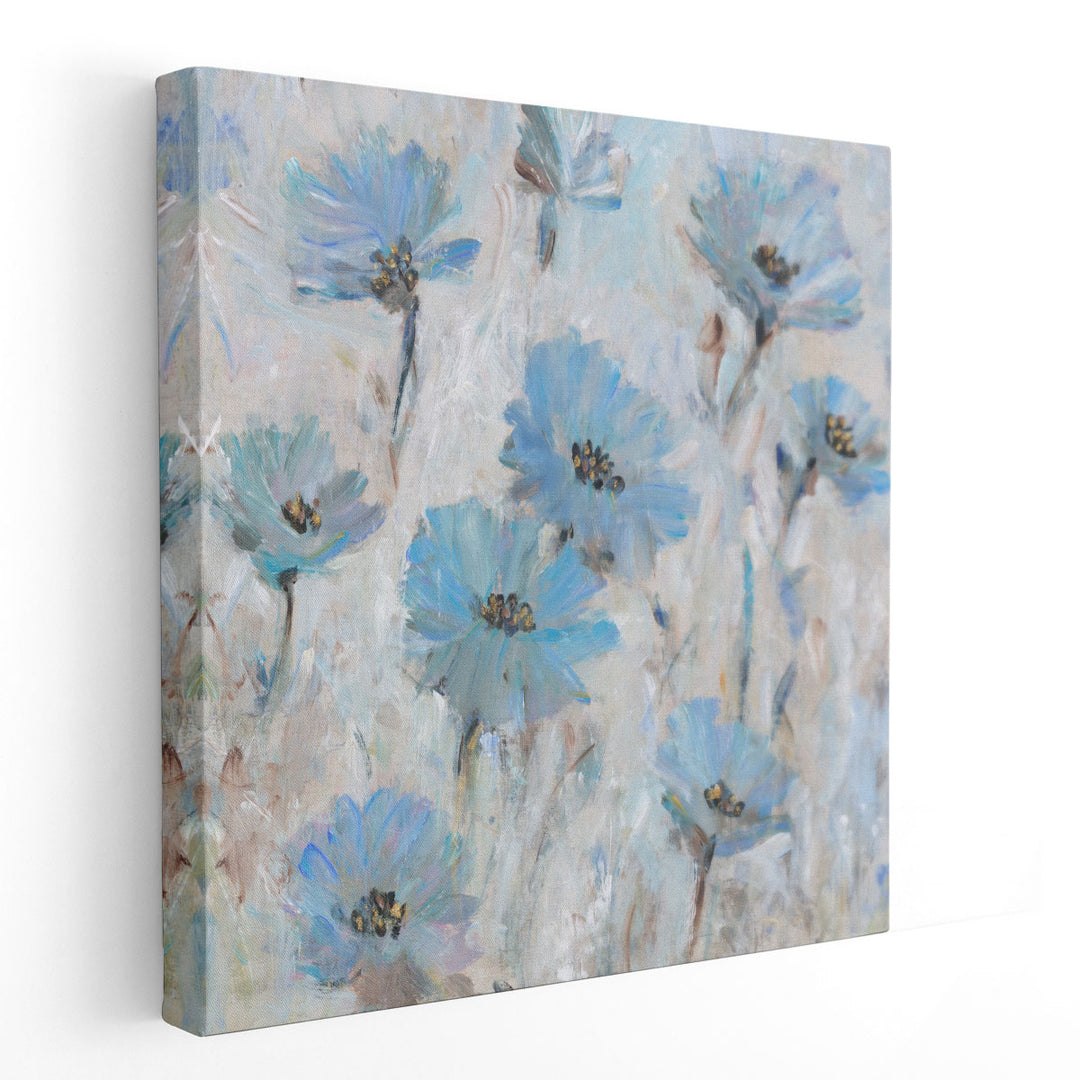 Mix Blue Flowers II - Canvas Print Wall Art