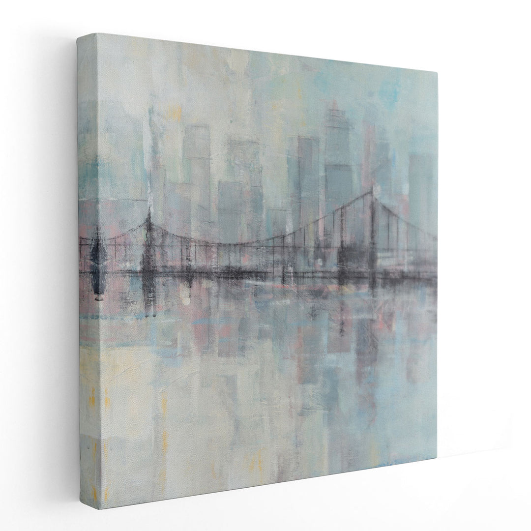 Pastel Cityscape II - Canvas Print Wall Art