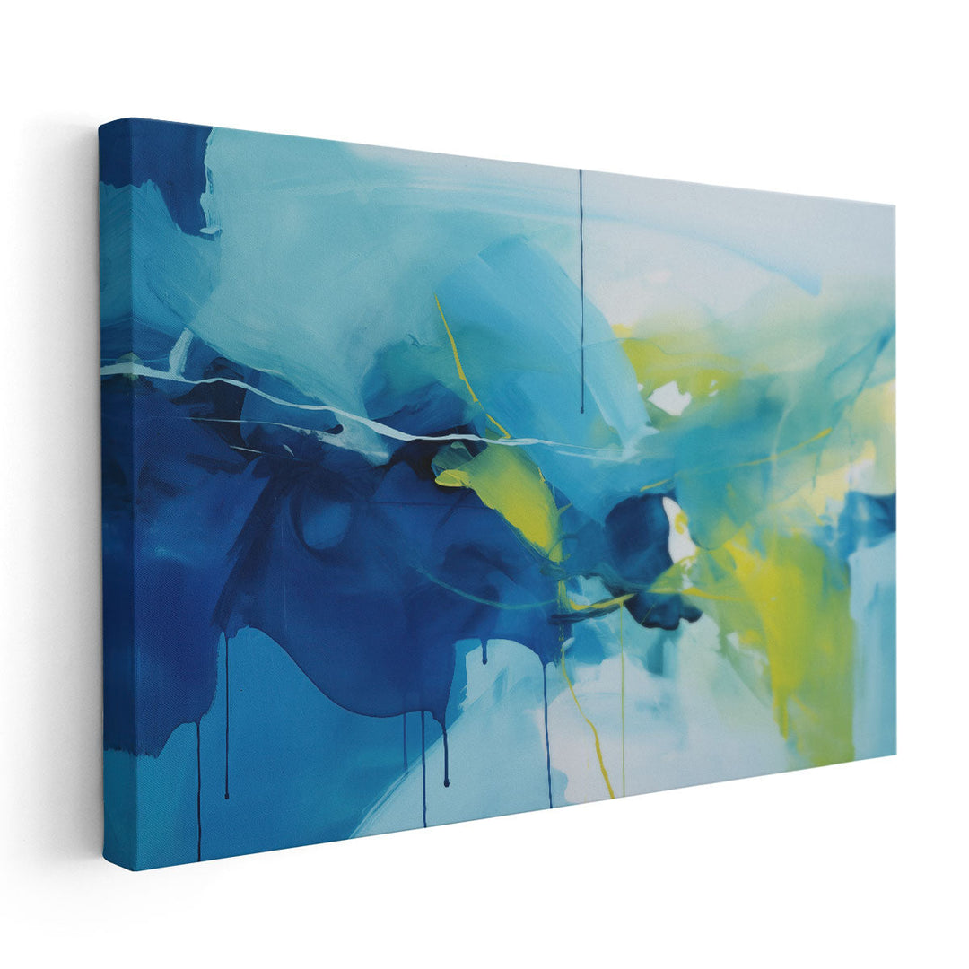 Blue Green Bliss - Canvas Print Wall Art