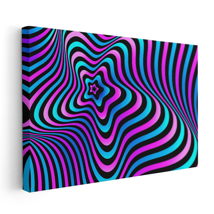 Psychedelic Hypnotic Opt Abstract Art - Canvas Print Wall Art