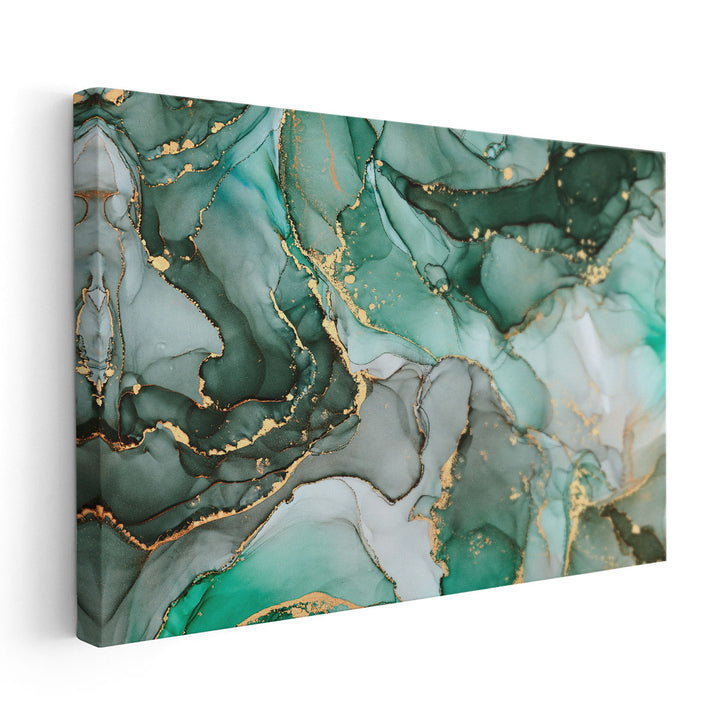 Green Color Texture Art - Canvas Print Wall Art