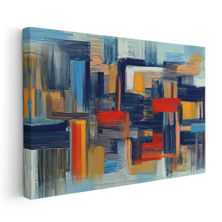 Textured Paint Strokes Abstract Art - Canvas Print Wall Art