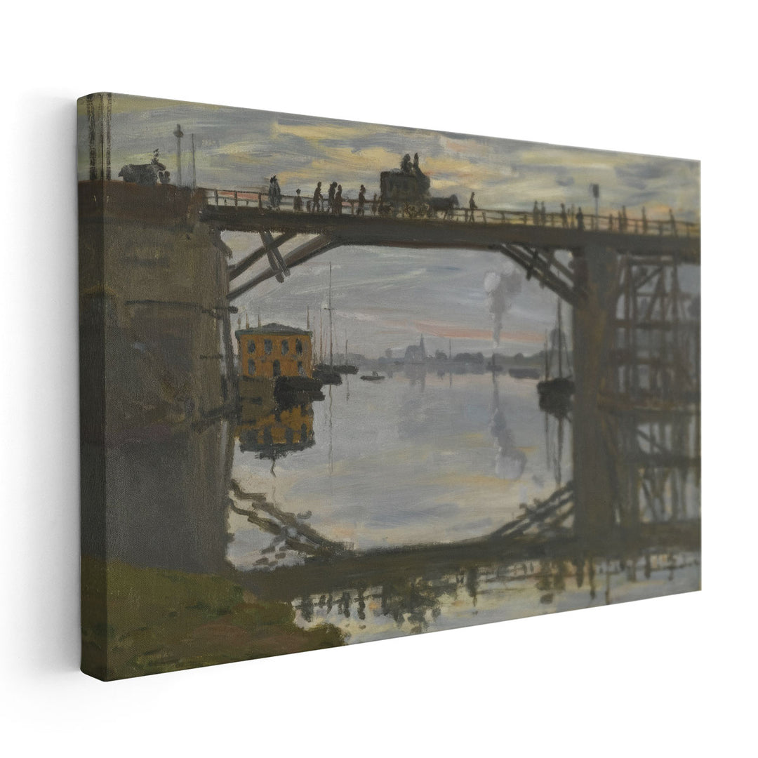 The Highway Bridge under repair, 1872 - Canvas Print Wall Art