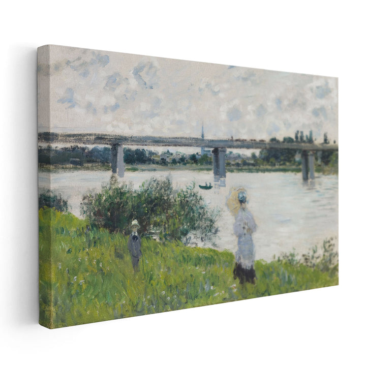 The Promenade with the Railroad Bridge, Argenteuil, 1874 - Canvas Print Wall Art