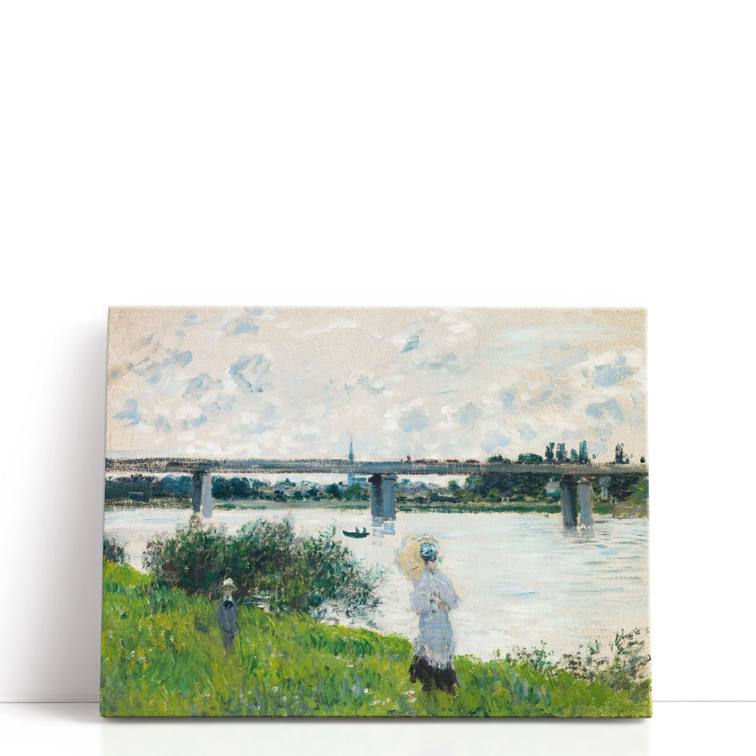 The Promenade with the Railroad Bridge, Argenteuil, 1874 - Canvas Print Wall Art