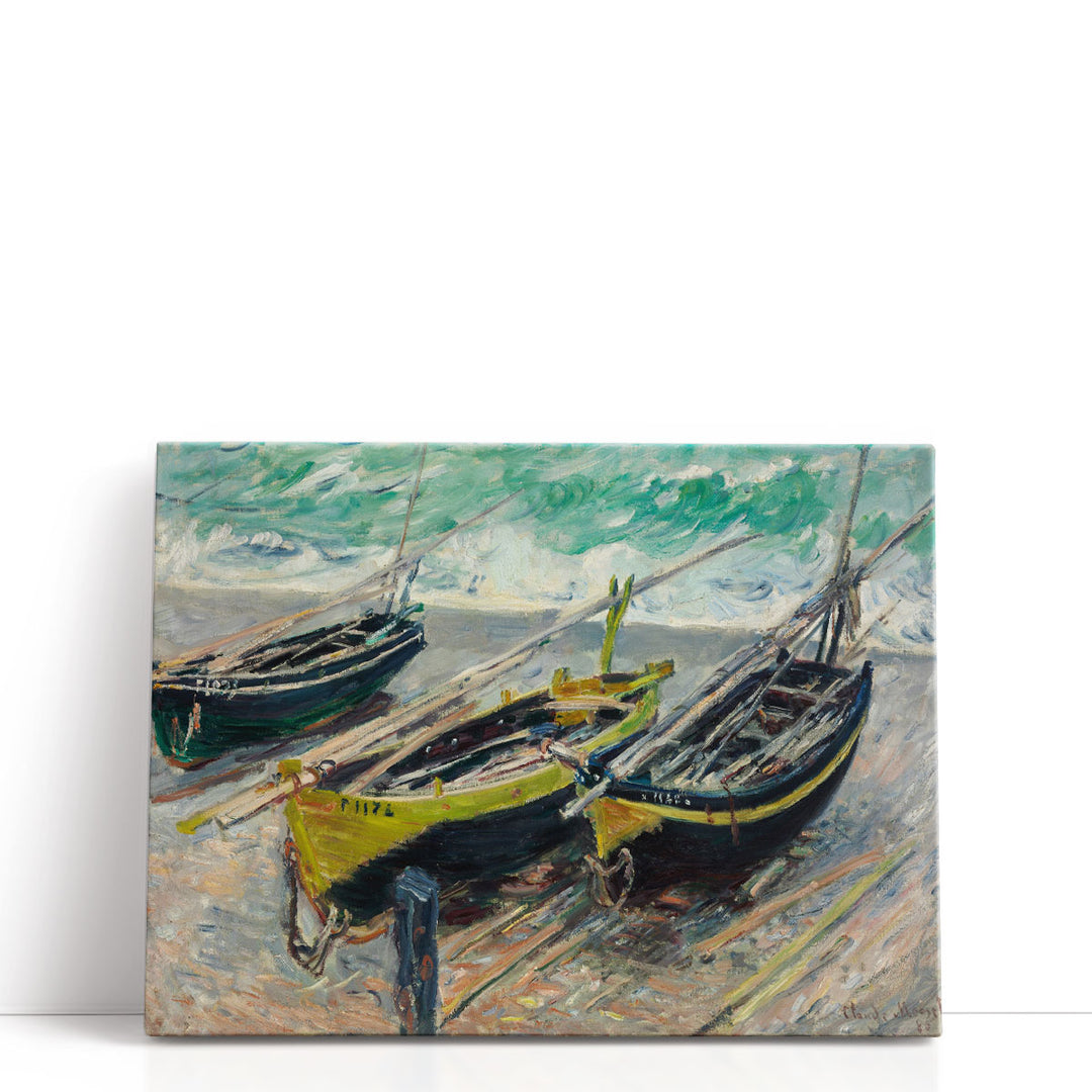Three Fishing Boats - Canvas Print Wall Art