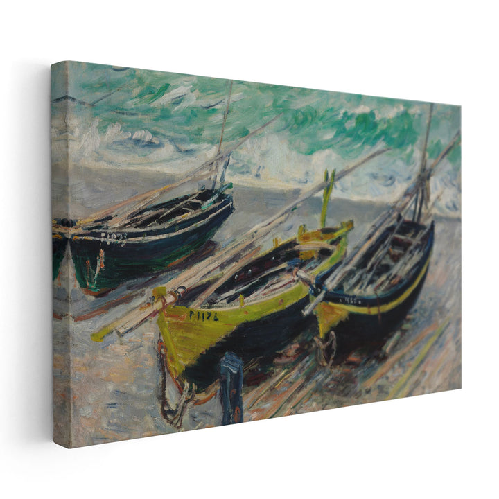 Three Fishing Boats - Canvas Print Wall Art