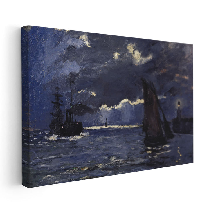 A Seascape, Shipping by Moonlight, 1864 - Canvas Print Wall Art