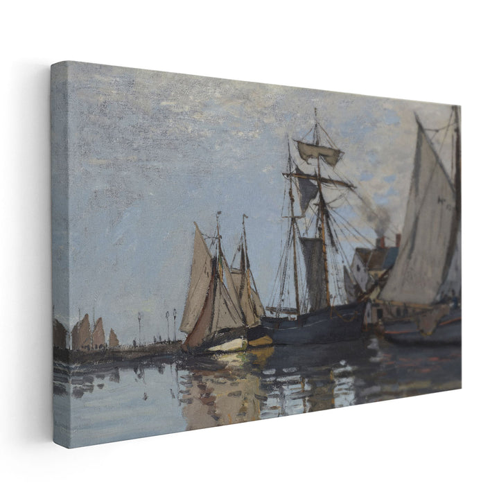 Boats in the port of Honfleur, 1866 - Canvas Print Wall Art