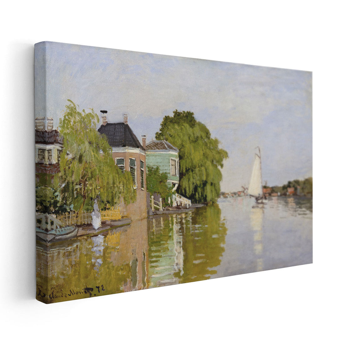 Houses on the Achterzaan, 1871 - Canvas Print Wall Art