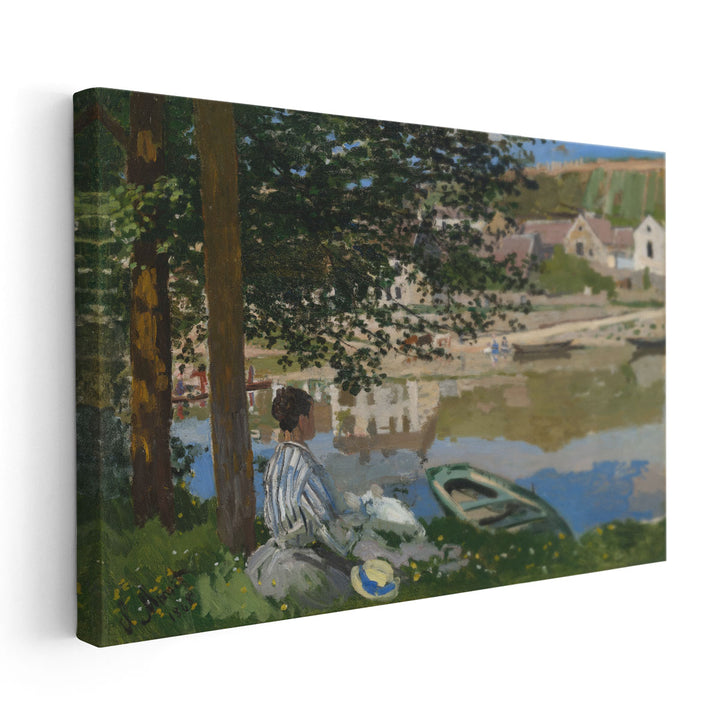 On the Bank of the Seine - Canvas Print Wall Art