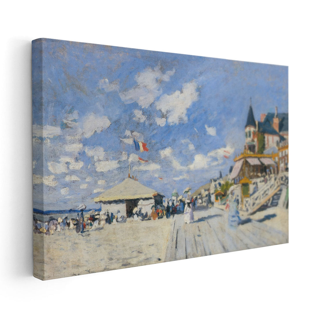 On the Beach at Trouville, 1870 - Canvas Print Wall Art