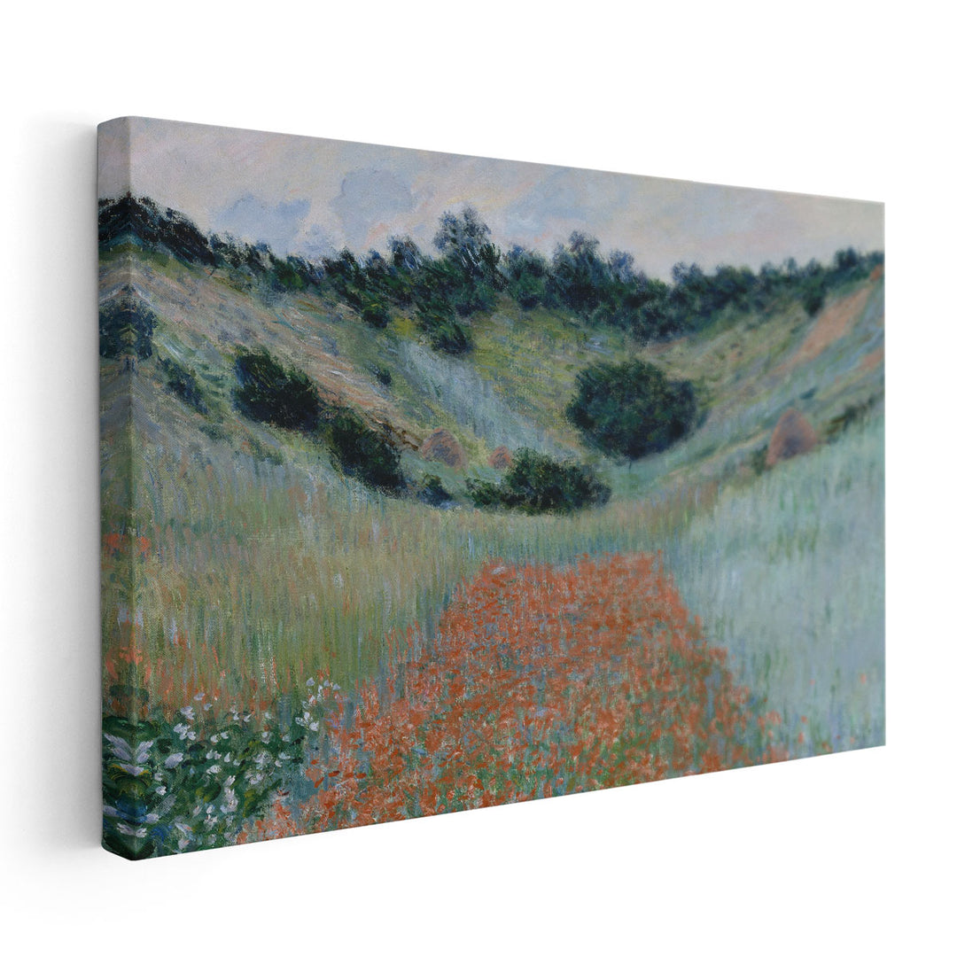 Poppy Field in a Hollow near Giverny - Canvas Print Wall Art