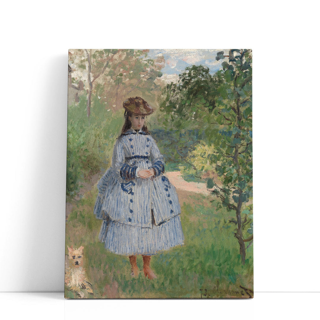 Girl with Dog - Canvas Print Wall Art