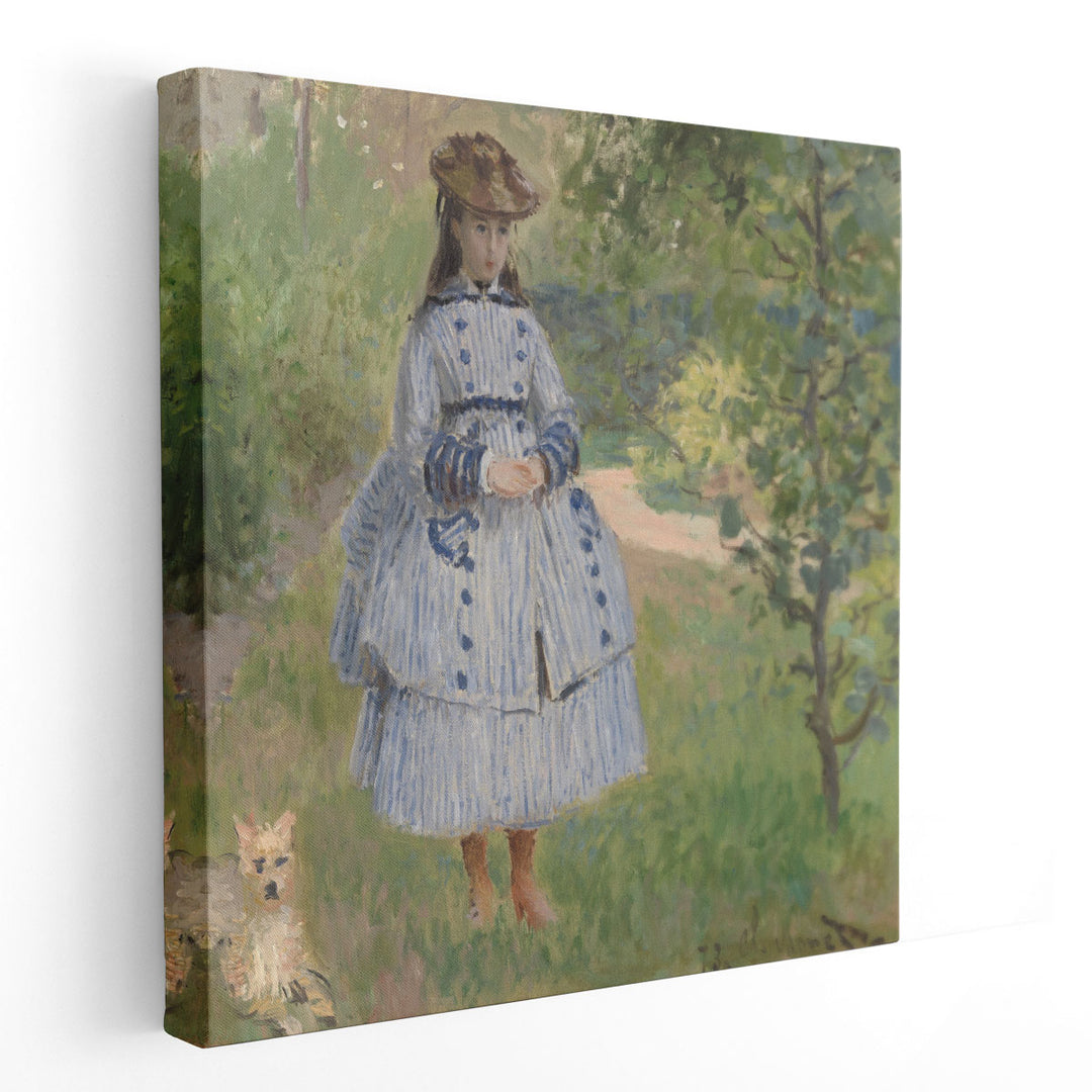 Girl with Dog - Canvas Print Wall Art