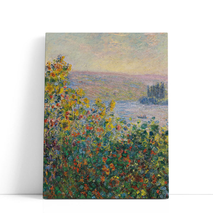 Flower Beds at Vetheuil, 1881 - Canvas Print Wall Art