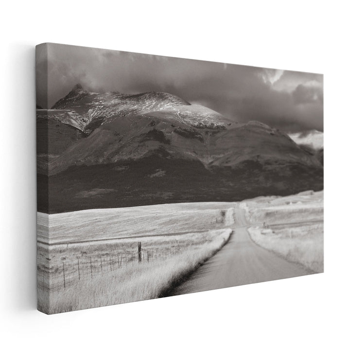 Crossroads Black and White - Canvas Print Wall Art