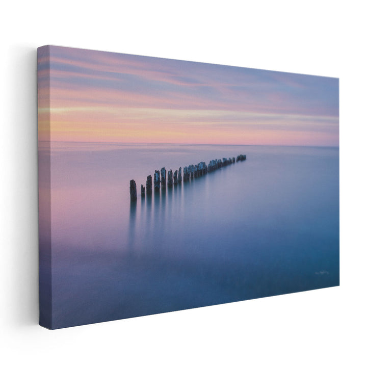 Lake Superior Old Pier IV - Canvas Print Wall Art