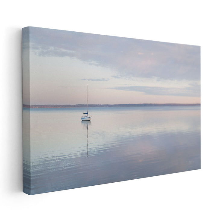 Sailboat in Bellingham Bay I - Canvas Print Wall Art