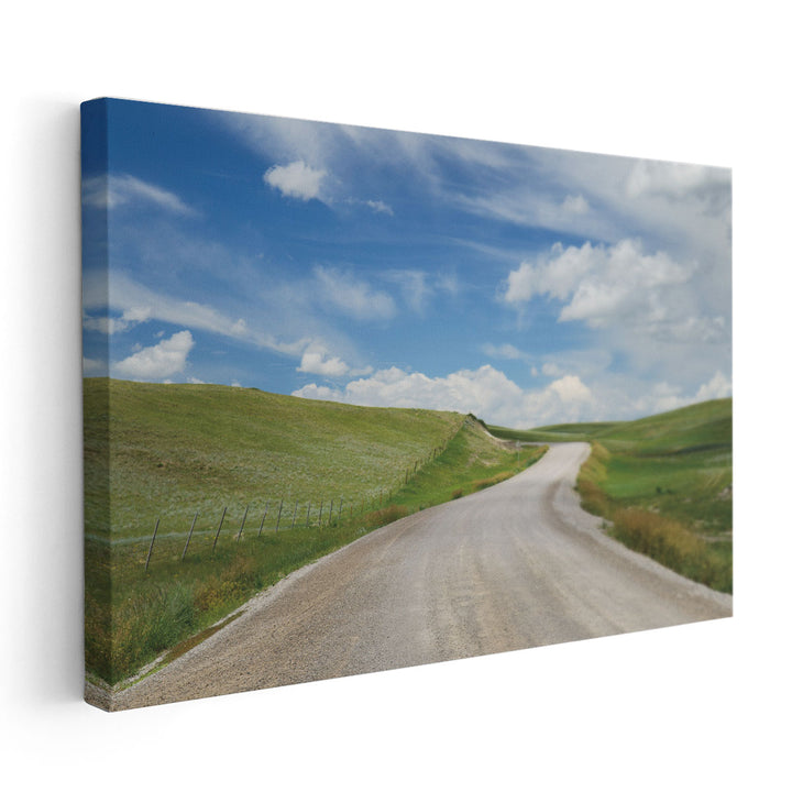 Gravel Road Near Choteau Montana I - Canvas Print Wall Art