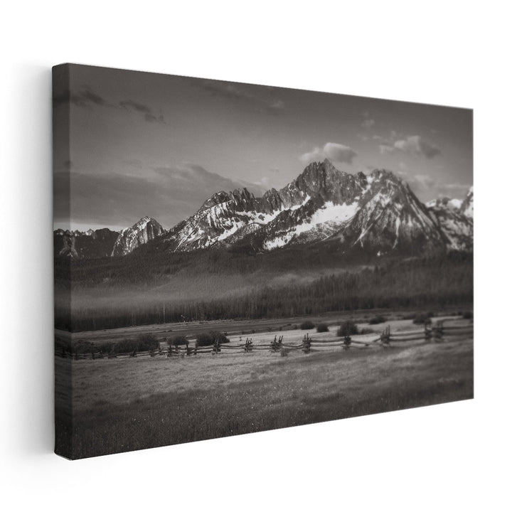 Stanley Basin Black and White - Canvas Print Wall Art