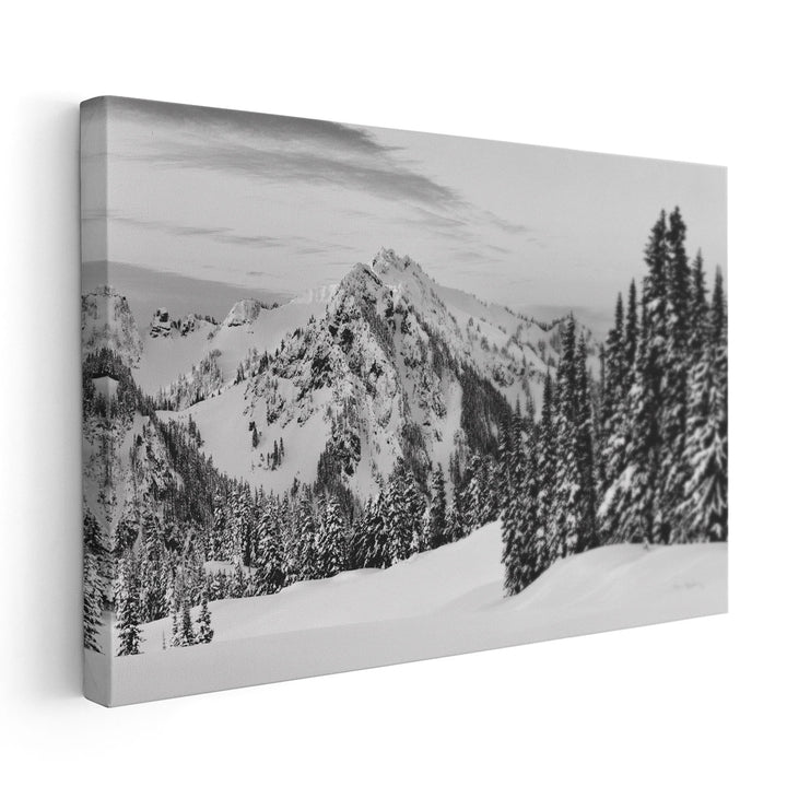 Tatoosh Range Black and White - Canvas Print Wall Art