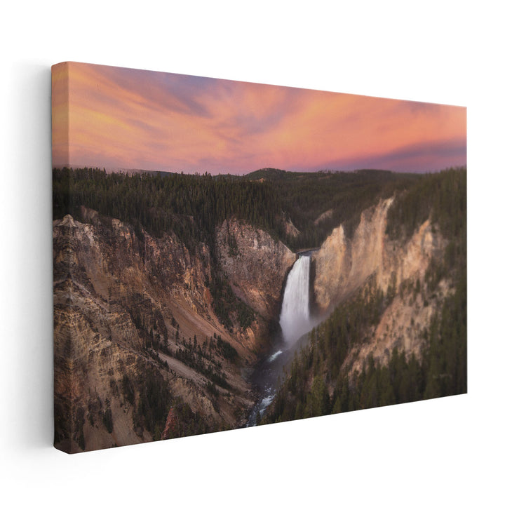 Lower Falls of the Yellowstone River I - Canvas Print Wall Art