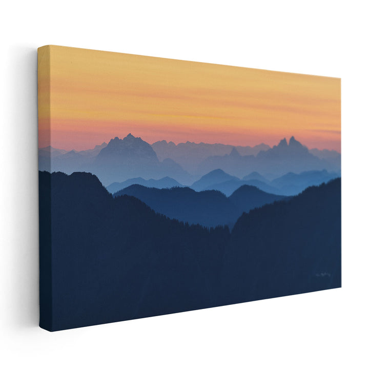 Twilight Over North Cascades - Canvas Print Wall Art