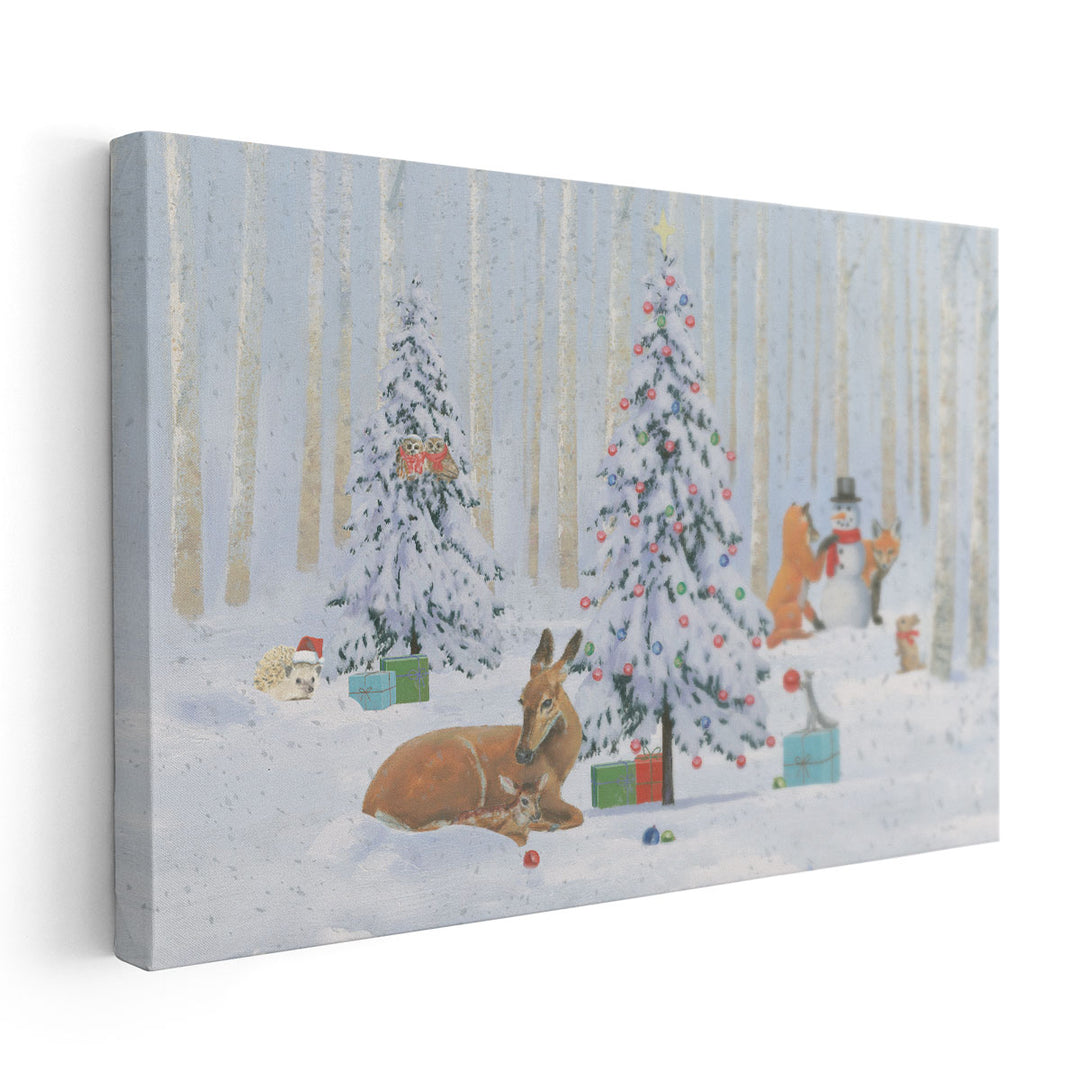 Christmas Critters Bright I - Canvas Print Wall Art