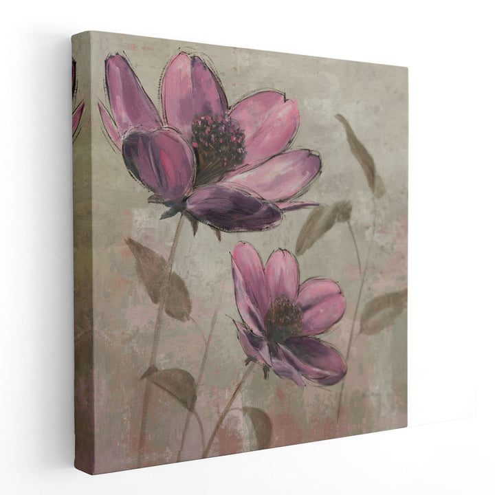 Plum Floral II - Canvas Print Wall Art