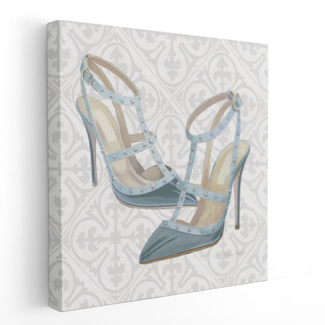 Must Have Fashion II Gray and  White- Canvas Print Wall Art