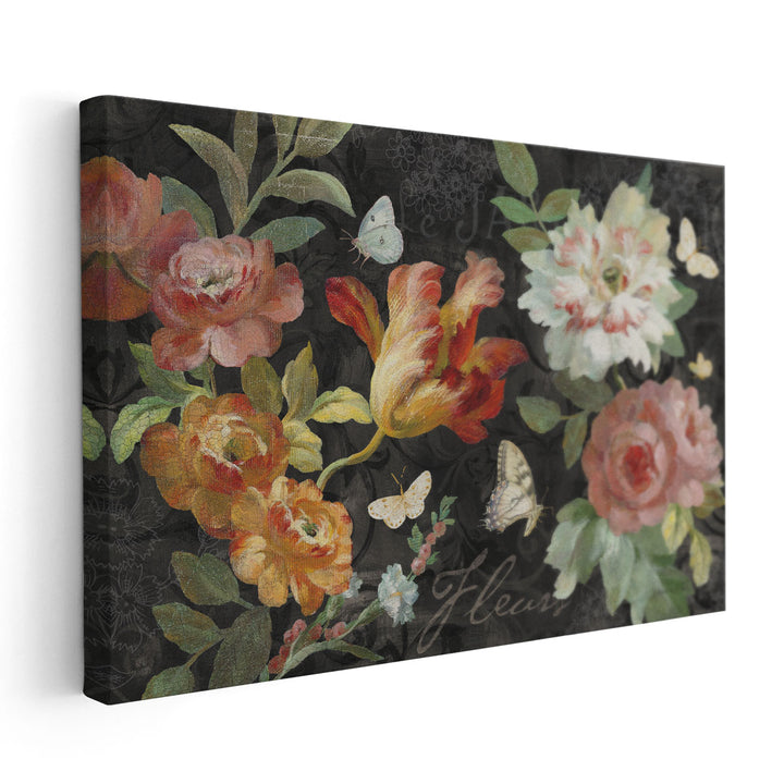 Seaside Garden III Black - Canvas Print Wall Art