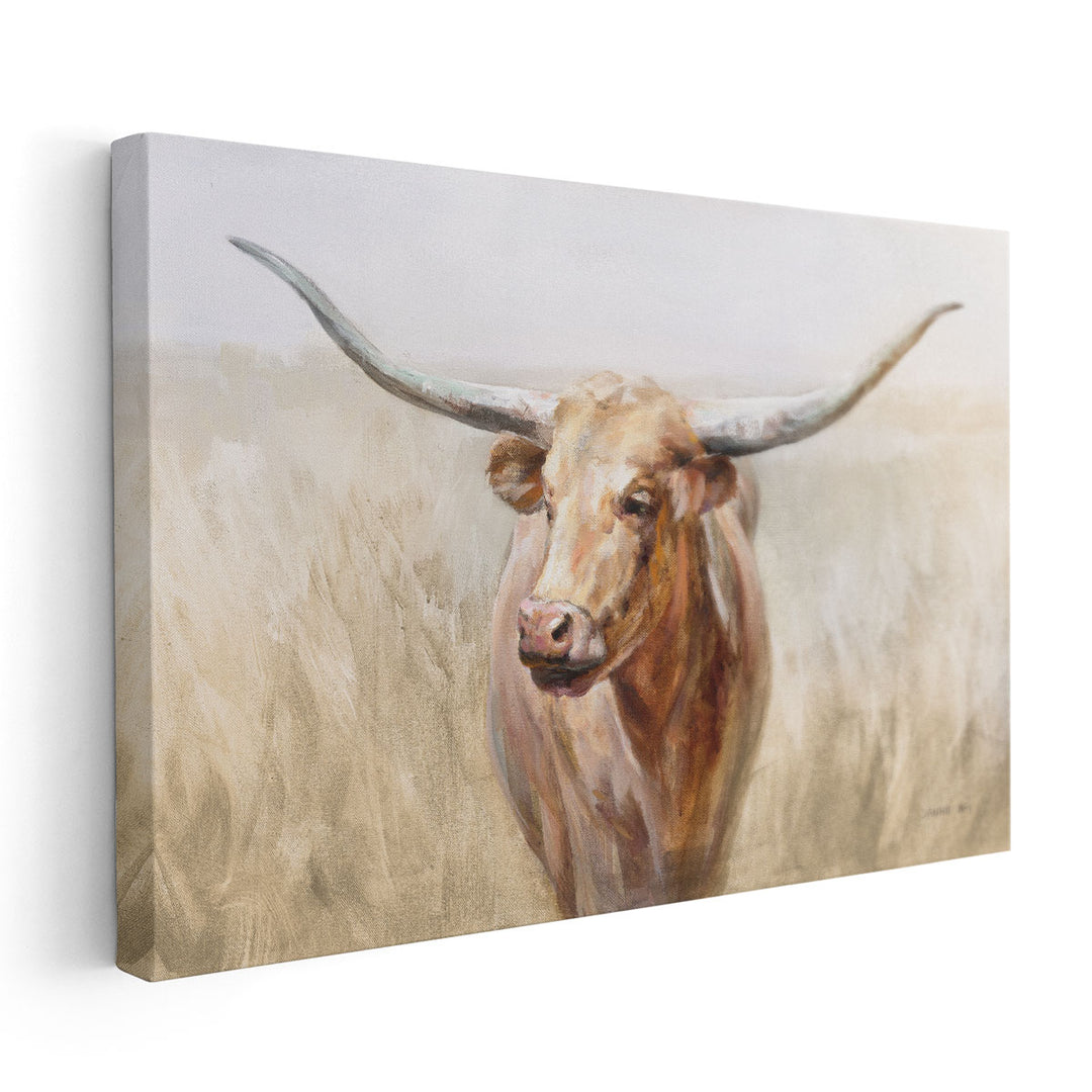 Big Sky Longhorn - Canvas Print Wall Art