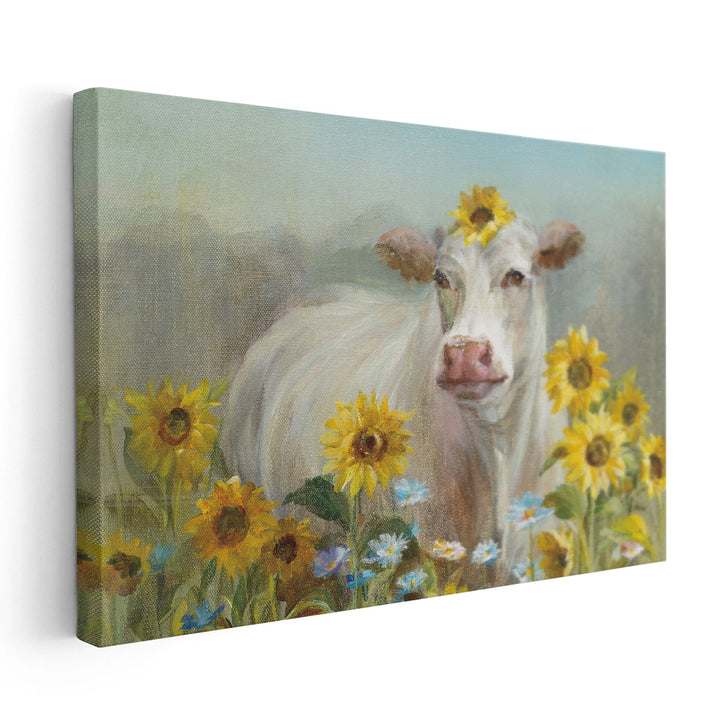 Farm and Field I Blue Sky - Canvas Print Wall Art