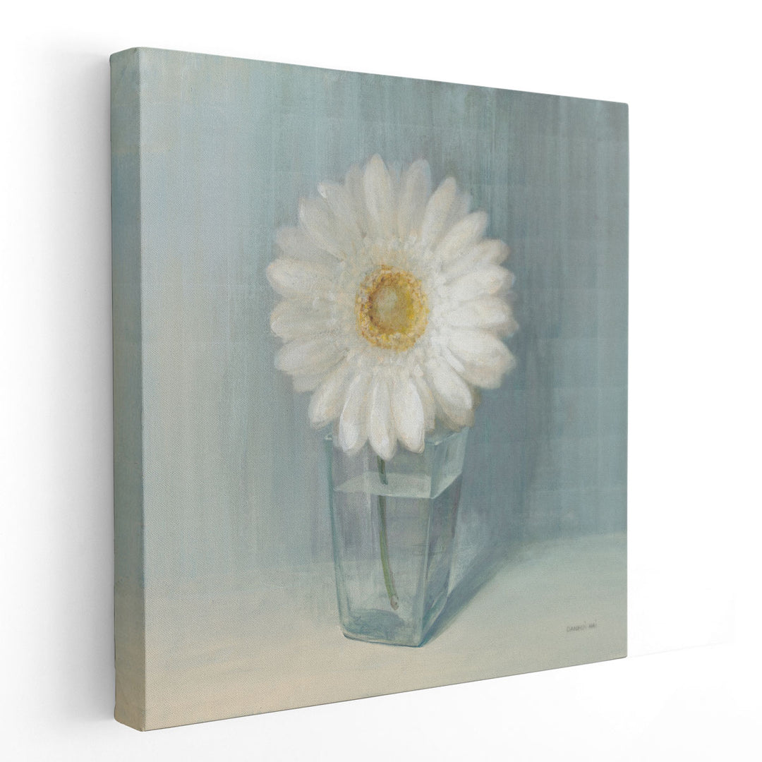 Single White Daisy - Canvas Print Wall Art