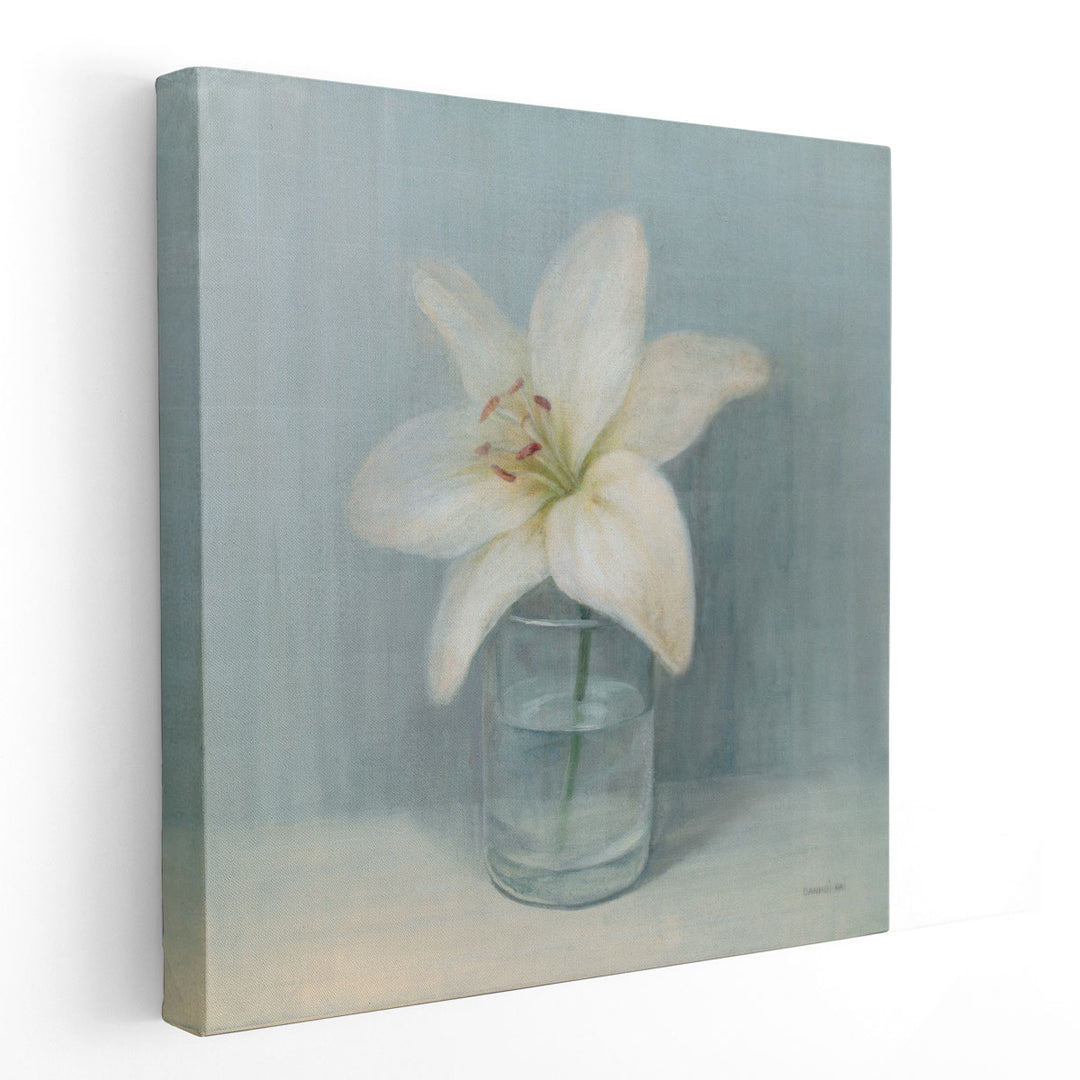 Single White Lily - Canvas Print Wall Art