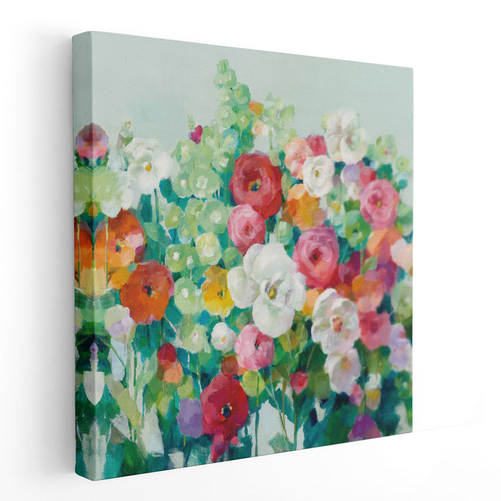 June Beauties Pale Blue - Canvas Print Wall Art