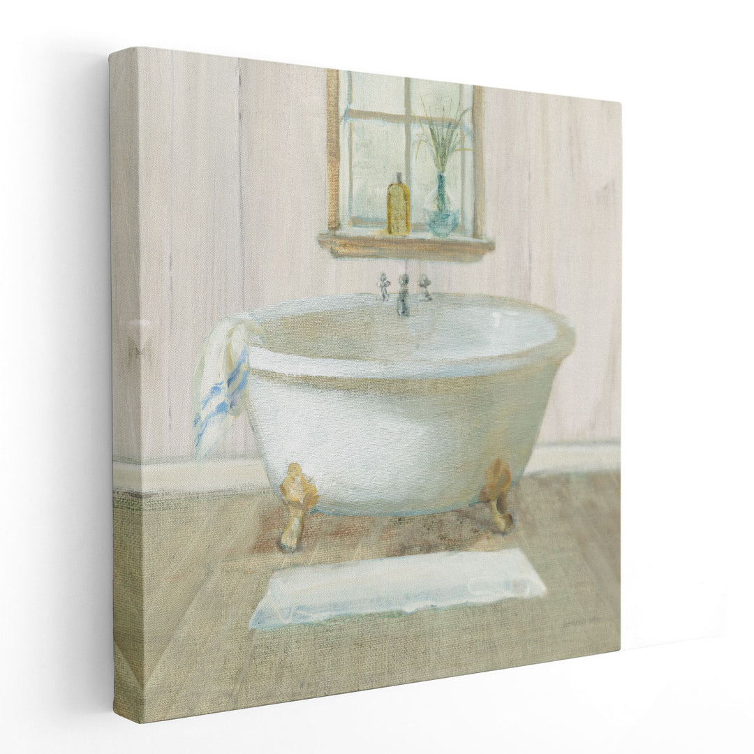 Farmhouse Bathtub - Canvas Print Wall Art